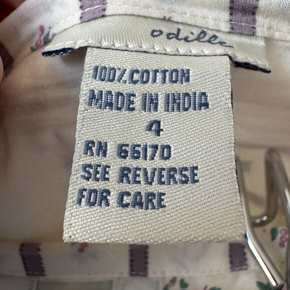 Odille Anthro 1990s/y2k knee length floral print cottagecore skirt ruffle size 4 - Picture 4 of 5